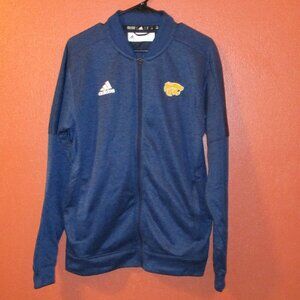 Adidas Iowa University Men Medium Blue Yellow Full Zip Long Sleeve Jacket